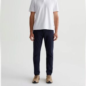Men’s AG Sueded Slim Straight Legs Jeans in Navy, 40x32, NWT